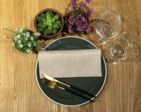 Spanlin-Bio Serviette Sherlock in Braun, 40 x 40 cm, 30 Stück - Mank Spanlin-Bio Serviette Sherlock in Braun, 40 x 40 cm, 30 Stück - Mank