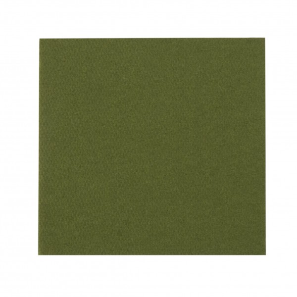 Softpoint Mini-Cocktail Serviette in Oliv, 20 x 20 cm, 100 Stück - Mank