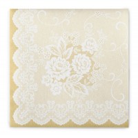 Airlaid Serviette Franziska in Beige, 40 x 40 cm, 50 Stück - Mank Airlaid Serviette Franziska in Beige, 40 x 40 cm, 50 Stück - Mank