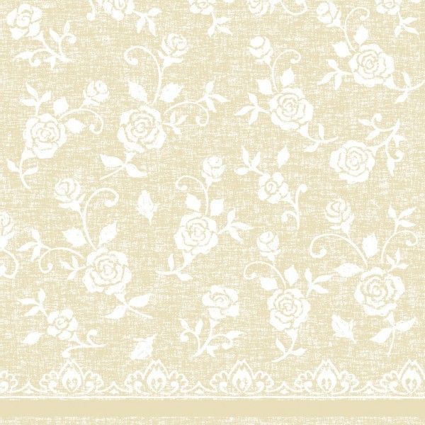 Airlaid Serviette Lace in Beige, 40 x 40 cm, 50 Stück - Mank