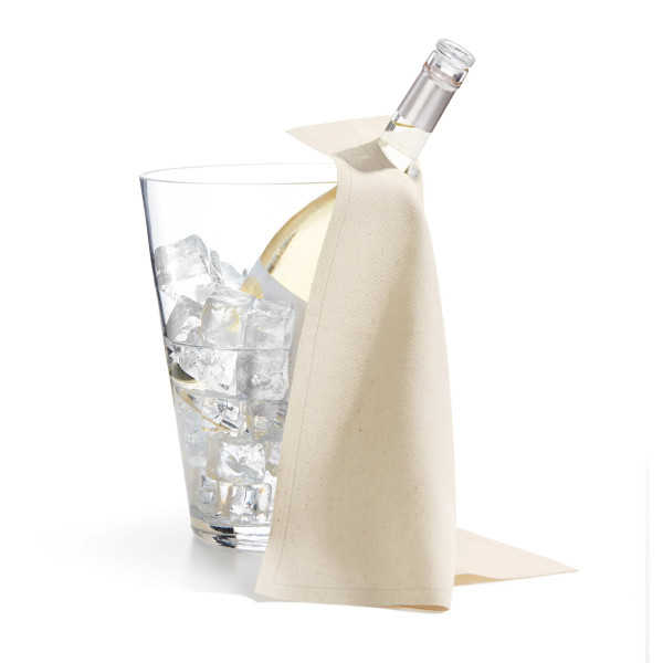 Flaschentuch in Sand für Eiskübel, Weintuch / Flaschentuch, 40 x 40 cm, 1 Rolle = 12 Tücher