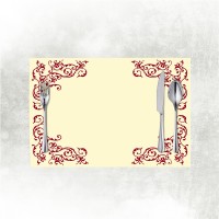 Airlaid Tischset Pomp in Creme-Bordeaux, 40 x 30cm, 100 Stück - Mank Airlaid Tischset Pomp in Creme-Bordeaux, 40 x 30cm, 100 Stück - Mank