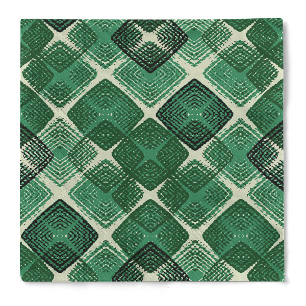 Tissue Serviette Logan in Grün 40 x 40 cm, 3-lagig, 100 Stück - Mank