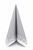 Airlaid Serviette Romantique in Silber, 40 x 40 cm, 50 Stück - APARTina Airlaid Serviette Romantique in Silber, 40 x 40 cm, 50 Stück - APARTina