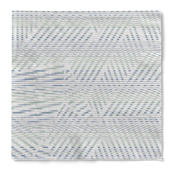 Tissue Serviette Femke in Grau-Blau-Eukalyptus, 40 x 40 cm, 3-lagig, 100 Stück - Mank