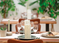 Airlaid Serviette Oskar in Beige-Grün-Schwarz 40 x 40 cm, 50 Stück - Mank Airlaid Serviette Oskar in Beige-Grün-Schwarz 40 x 40 cm, 50 Stück - Mank