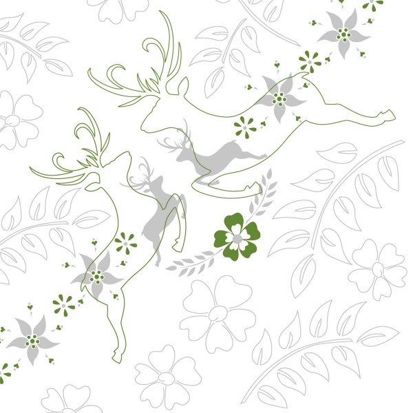 Airlaid Serviette Leonard in Grau-Grün, 40 x 40 cm, 50 Stück - Mank
