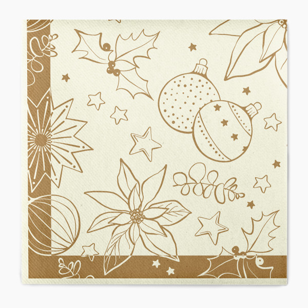 Airlaid Serviette Milan in Champagner-Gold, 40 x 40 cm, 50 Stück - Mank