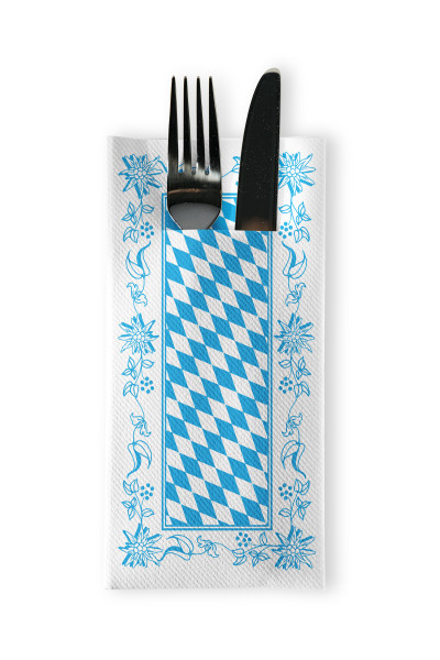Airlaid Besteckserviette Bayern 40 x 40 cm, 75 Stück - Mank