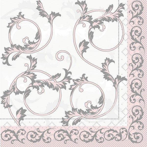 Tissue Serviette Michel in Grau, 33 x 33 cm, 100 Stück - Mank