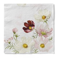 Tissue Serviette Cosmea, 40 x 40 cm, 3-lagig, 100 Stück - Mank Tissue Serviette Cosmea, 40 x 40 cm, 3-lagig, 100 Stück - Mank