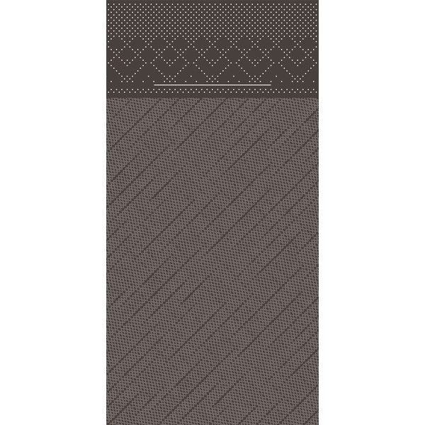 Tissue Deluxe Besteckservietten Braun, 40 x 40 cm, 75 Stück - Mank