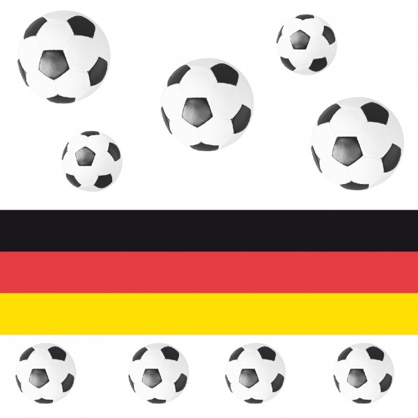 Airlaid Serviette Flagge Fußball, 40 x 40 cm, 12er Packungen, 96 Stück - Mank