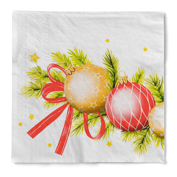 Tissue Serviette Kerstin in Weiß, 40 x 40 cm, 100 Stück - Mank