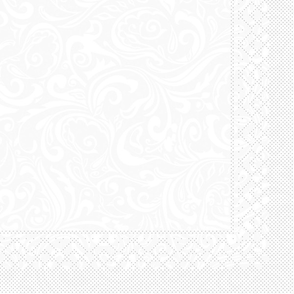 Tissue Serviette Lias in Weiß, 40 x 40 cm, 100 Stück - Mank