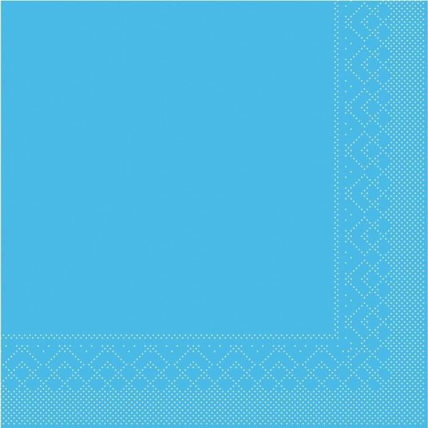 Tissue Serviette Aquablau, 33 x 33 cm, 100 Stück - Mank