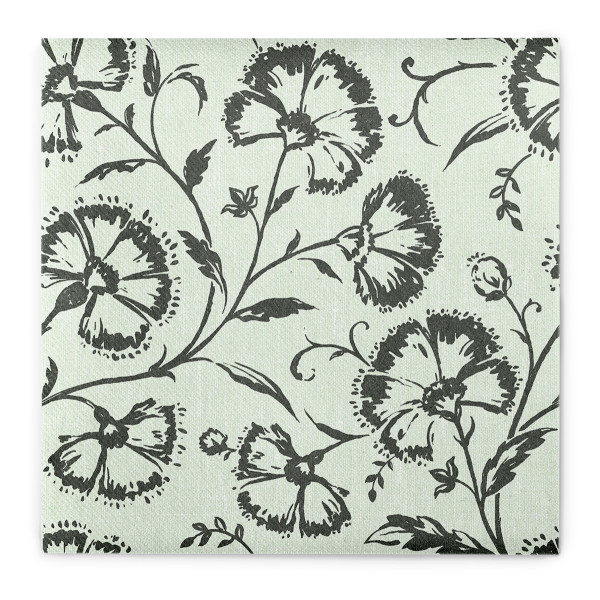 Airlaid Serviette Ines in Salbei-Anthrazit, 40 x 40 cm, 50 Stück - Mank