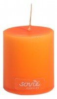 Stumpenkerze Orange, Ø 50 x 60 mm - Brenndauer ca. 16 Stunden Stumpenkerze Orange, Ø 50 x 60 mm - Brenndauer ca. 16 Stunden