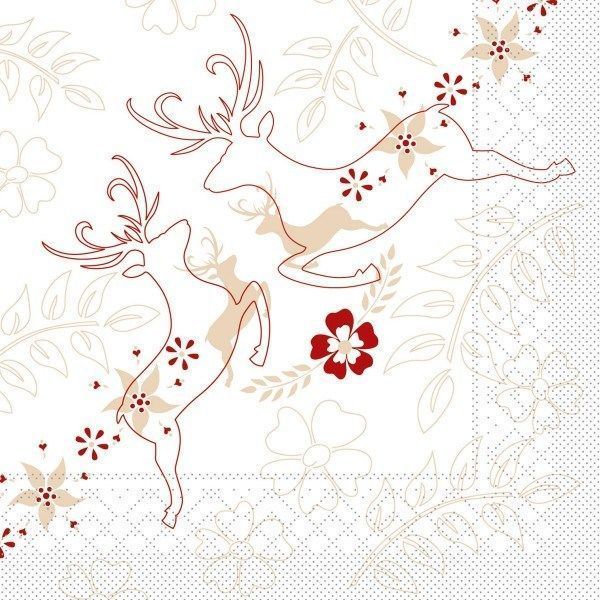 Tissue Serviette Leonard in Bordeaux, 33 x 33 cm, 100 Stück - Mank