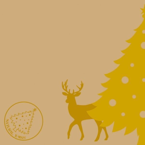 Airlaid Serviette Natural X-Mas in Naturbraun, 40 x 40 cm, 50 Stück - Mank