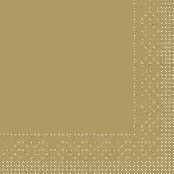 Tissue Serviette Gold, 40 x 40 cm, 100 Stück - Mank