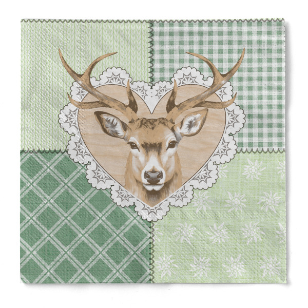 Tissue Serviette Abigail, 33 x 33 cm, 100 Stück - Mank