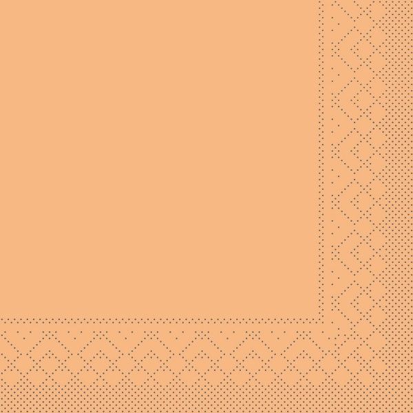 Tissue Serviette Aprikot, 25 x 25 cm, 100 Stück - Mank