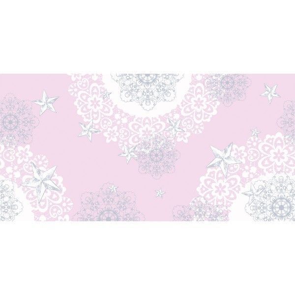 Airlaid Tischläufer Sternenschein in Rose-Silber, 40 cm x 24 m, 1 Stück - Mank
