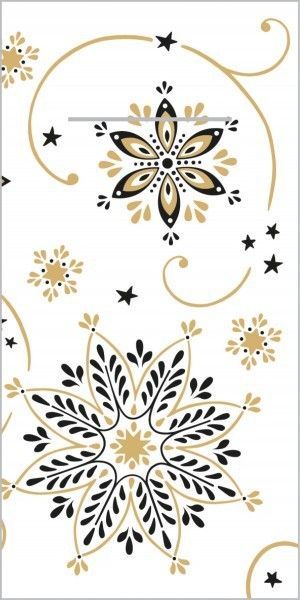 Airlaid Besteckservietten Cristal in Schwarz-Gold, 40 x 40 cm, 75 Stück - Mank