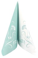 Airlaid Serviette Blumen Elegantia in Mintgrün, 40 x 40 cm, 50 Stück - APARTina Airlaid Serviette Blumen Elegantia in Mintgrün, 40 x 40 cm, 50 Stück - APARTina