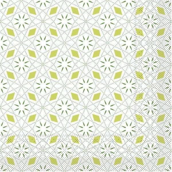 Tissue Serviette Mia in Apfelgrün, 40 x 40 cm, 100 Stück - Mank