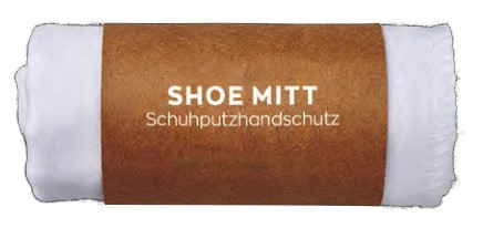 Shoe Mitt Schuhputzhandschuh aus Baumwolle weiß, Braune-Serie, 500 Stück - Amenities