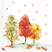 Tissue Serviette Herbstwald, 40 x 40 cm, 3-lagig, 100 Stück - Mank Tissue Serviette Herbstwald, 40 x 40 cm, 3-lagig, 100 Stück - Mank