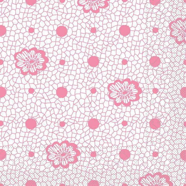Tissue Serviette Dion in Rosa, 33 x 33 cm, 100 Stück - Mank