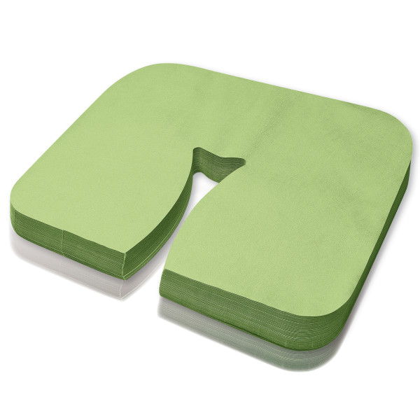 Massageliegen-Gesichtsauflagen aus Soft Vlies 100 gsm 350x280 mm, 50 Stück, ca. 400x waschbar avocad