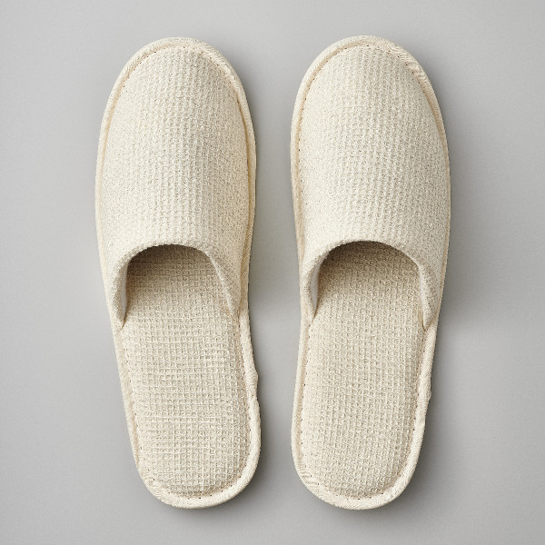 Waffle Slipper, geschlossen, natur, 31 cm Pflanzenfasersohle, VE 100 Paar