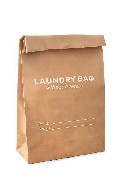 Wäschebeutel Laundry Bag aus Kraftpapier Naturbraun, 36 x 51 x 12 cm, 250 Stück