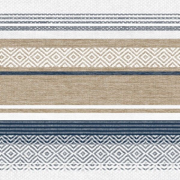 Airlaid Serviette Lagos in Beige-Blau, 40 x 40 cm, 50 Stück - Mank