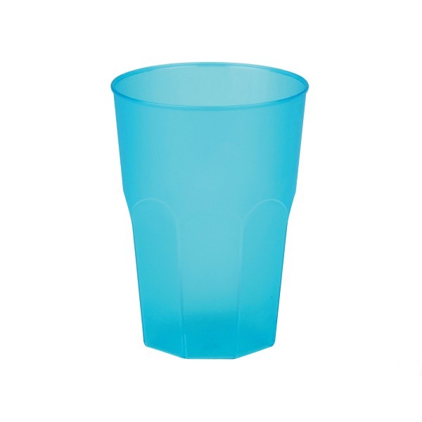 Mehrweg-Cocktailglas Türkis-gefrostet 420ml aus Plastik, 6 Stück - Mank