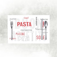 Papier Tischset Pasta, 40 x 30 cm, 100 Stück - Mank Papier Tischset Pasta, 40 x 30 cm, 100 Stück - Mank