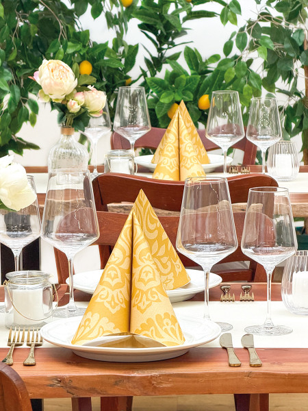 Airlaid Serviette Rex in Gold-Creme, 40 x 40 cm, 50 Stück - Mank