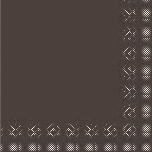 Tissue Serviette Braun, 40 x 40 cm, 100 Stück - Mank
