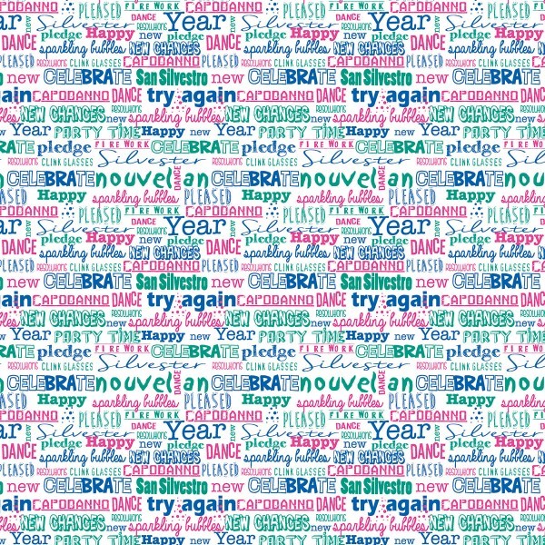 Airlaid Tischdecke San Silvestro in Pink-Grün-Blau, 80 x 80 cm, 20 Stück - Mank