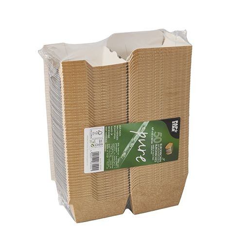 Burger Boxen, Pappe "pure" 6,9 x 6,5 x 6,5 cm "Good Food" mini 400 Stück - Papstar