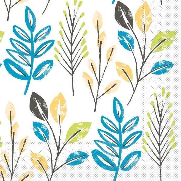Tissue Serviette Cedrik Blau-Anthrazit, 33 x 33 cm, 100 Stück - Mank