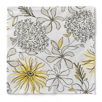 Tissue Serviette Hilde in Gelb-Schwarz, 33 x 33 cm, 100 Stück - Mank Tissue Serviette Hilde in Gelb-Schwarz, 33 x 33 cm, 100 Stück - Mank