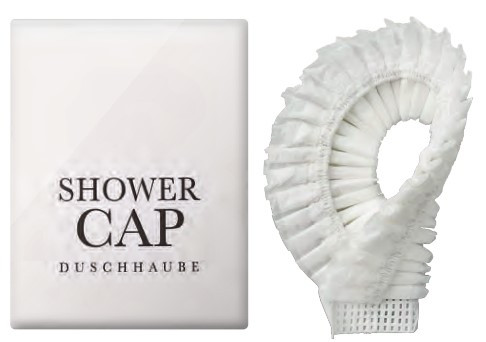 Shower Cap Duschhaube aus Maisstärke, Weiße-Serie, 500 Stück - Amenities
