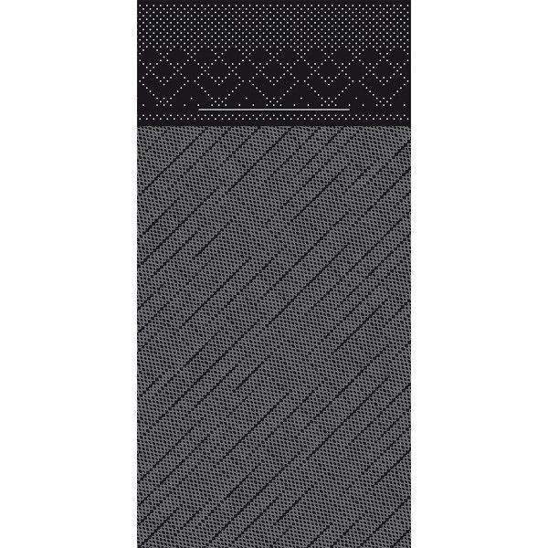 Tissue Deluxe Besteckservietten Schwarz, 40 x 40 cm, 75 Stück - Mank