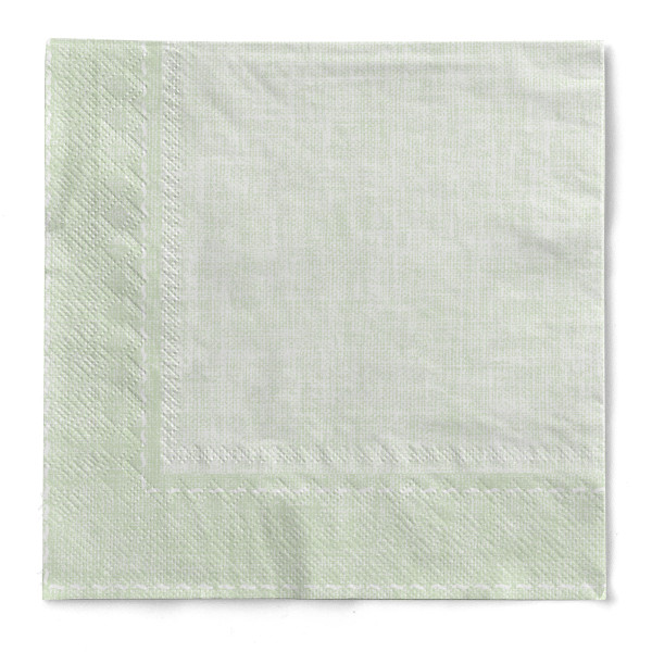 Tissue Serviette Zione in Salbei, 33 x 33 cm, 100 Stück - Mank