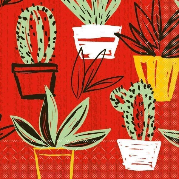 Tissue Serviette Sancho in Mexican-Style, 33 x 33 cm, 100 Stück - Mank